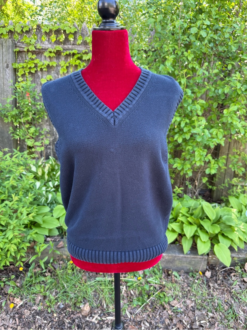 L.L. Bean Men's V-Neck Sweater Vest - blue